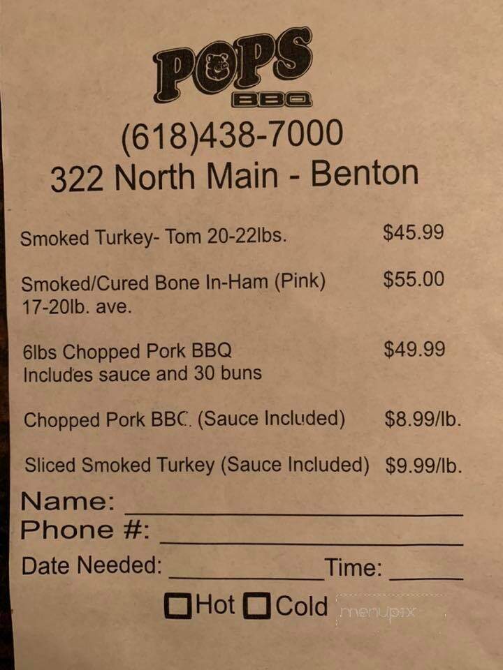 Pop's BBQ - Benton, IL