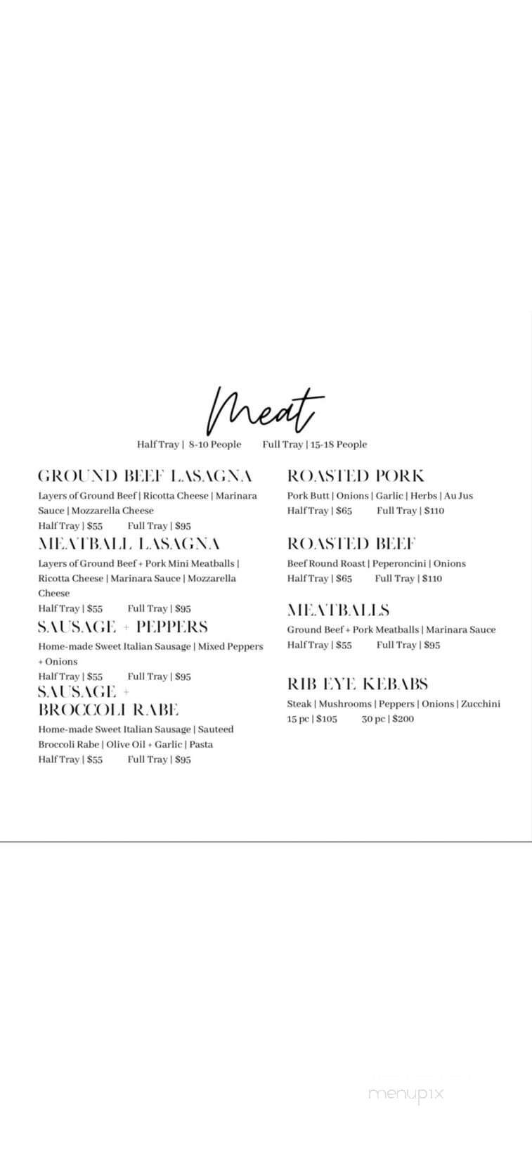 Giacomo's Italian Market - Quakertown, PA menu_pic