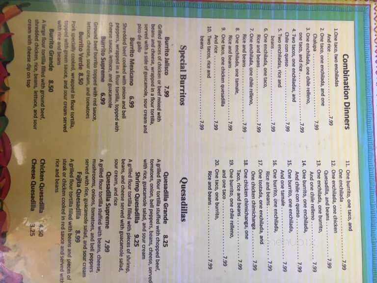 El Cabrito Mexican Restaurant - Vinita, OK menu_pic
