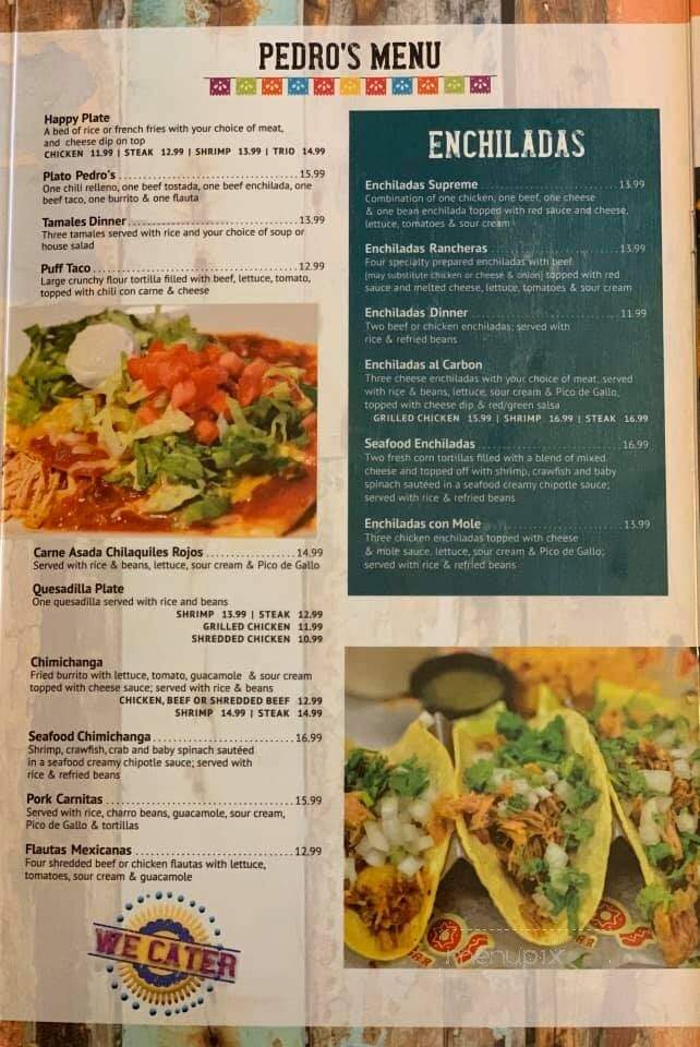 Pedros Tacos & Tequila Bar - Natchez, MS menu_pic