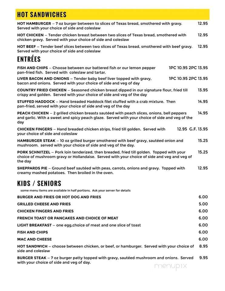 Eagle's Nest Restaurant - Bancroft, ON menu_pic