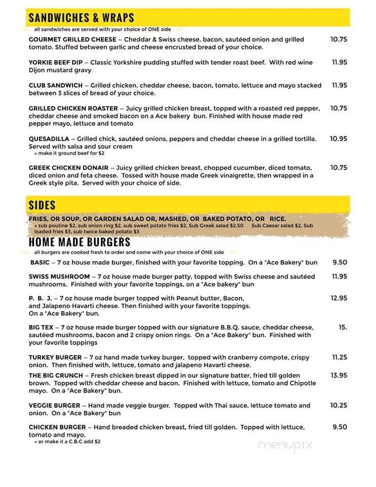 Eagle's Nest Restaurant - Bancroft, ON menu_pic
