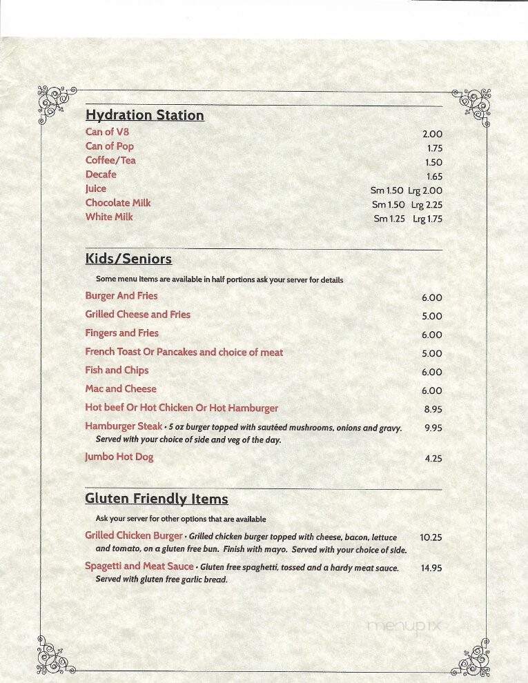 Eagle's Nest Restaurant - Bancroft, ON menu_pic