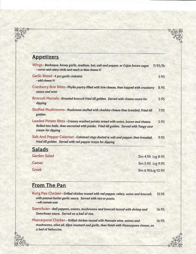 Eagle's Nest Restaurant - Bancroft, ON menu_pic