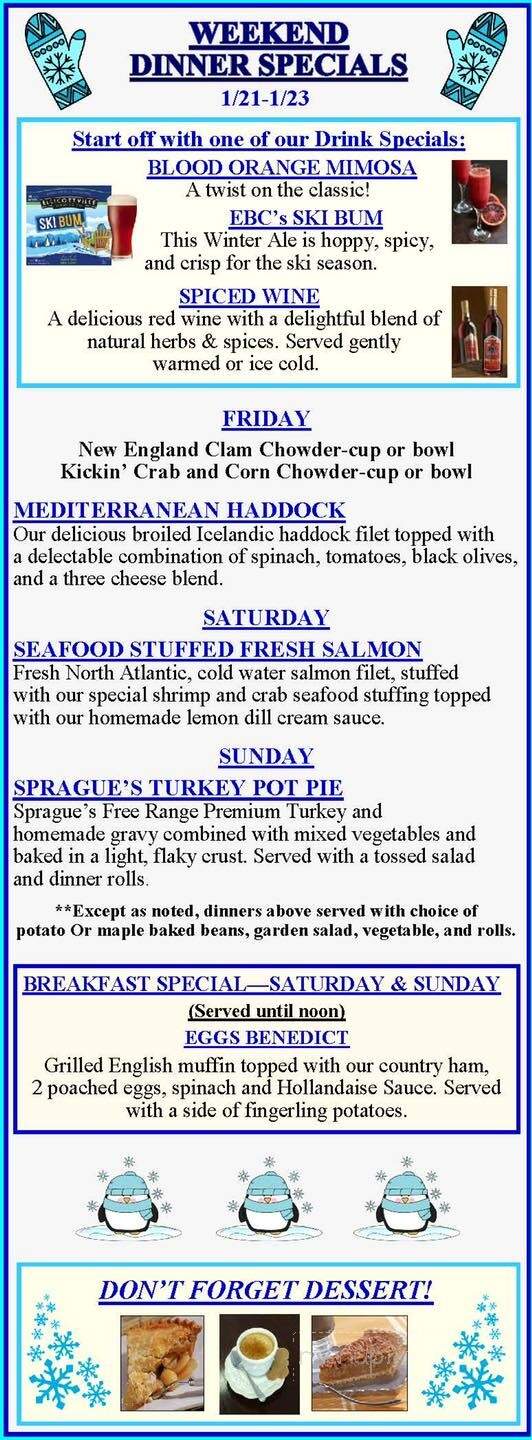 Sprague's Maple Farms - Portville, NY menu_pic