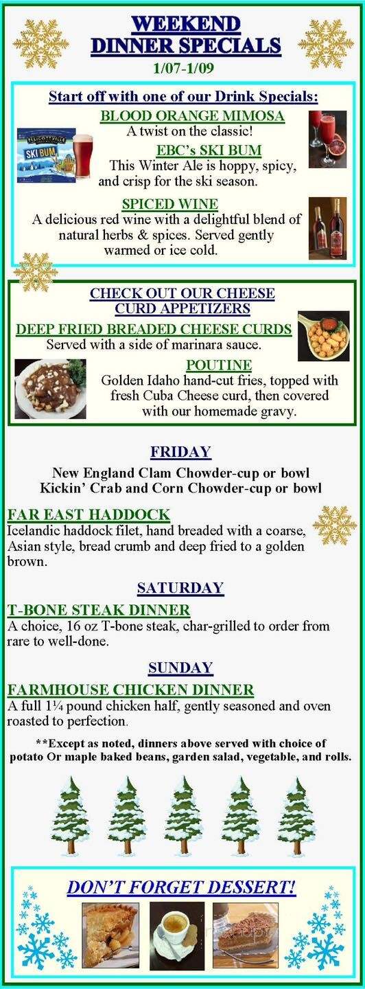 Sprague's Maple Farms - Portville, NY menu_pic