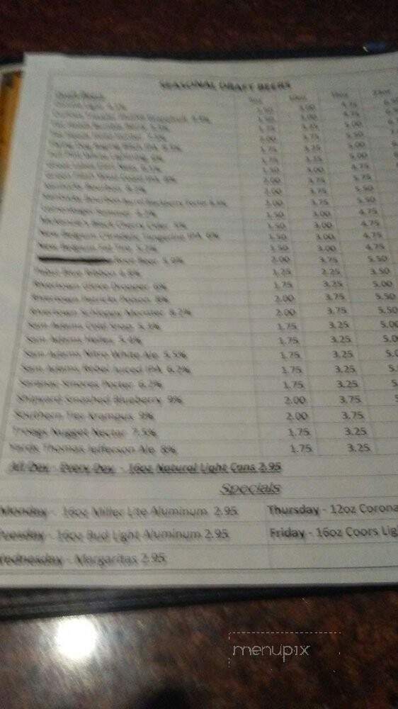 Ricks Sports Bar & Grill - Murrysville, PA menu_pic