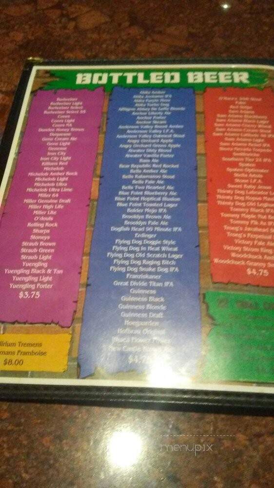 Ricks Sports Bar & Grill - Murrysville, PA menu_pic