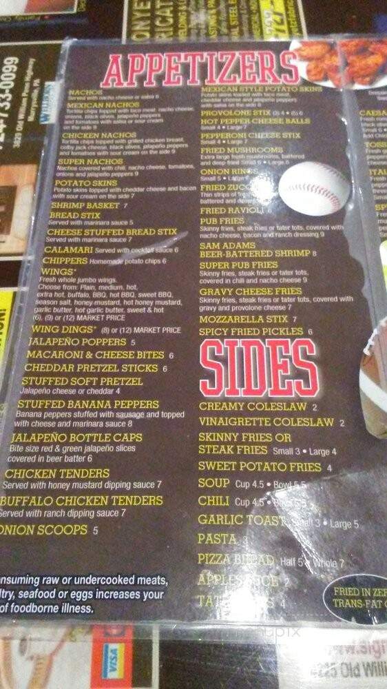 Ricks Sports Bar & Grill - Murrysville, PA menu_pic