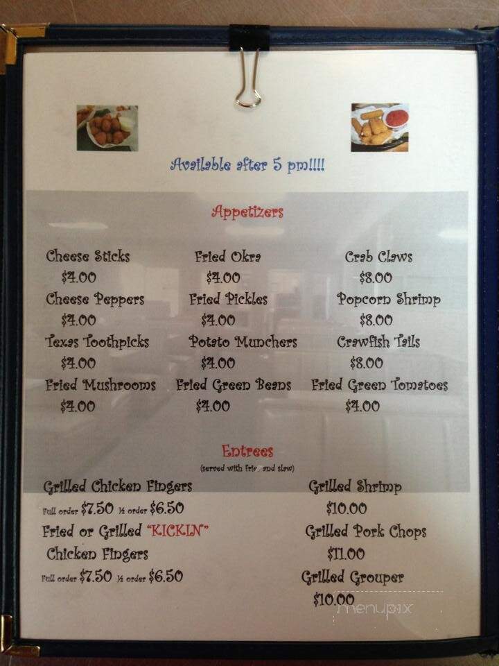 Chicken Shack Restaurant - Luverne, AL menu_pic