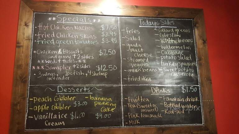 Slow Burn Hot Chicken - Hendersonville, TN menu_pic