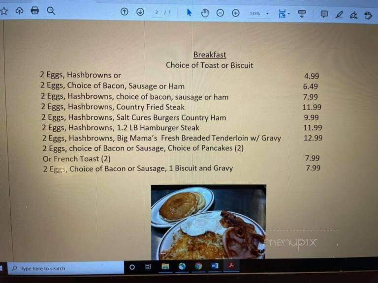 Big Mama's Cafe - Columbia, MO menu_pic