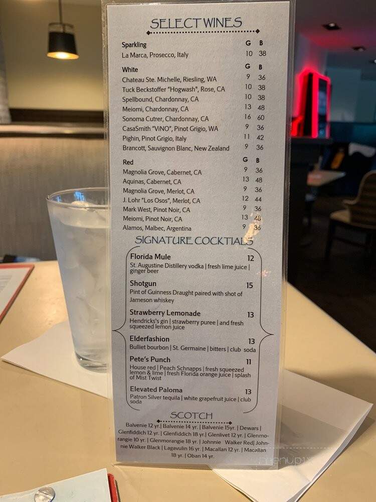 Alice & Pete's Pub - Ponte Vedra Beach, FL menu_pic