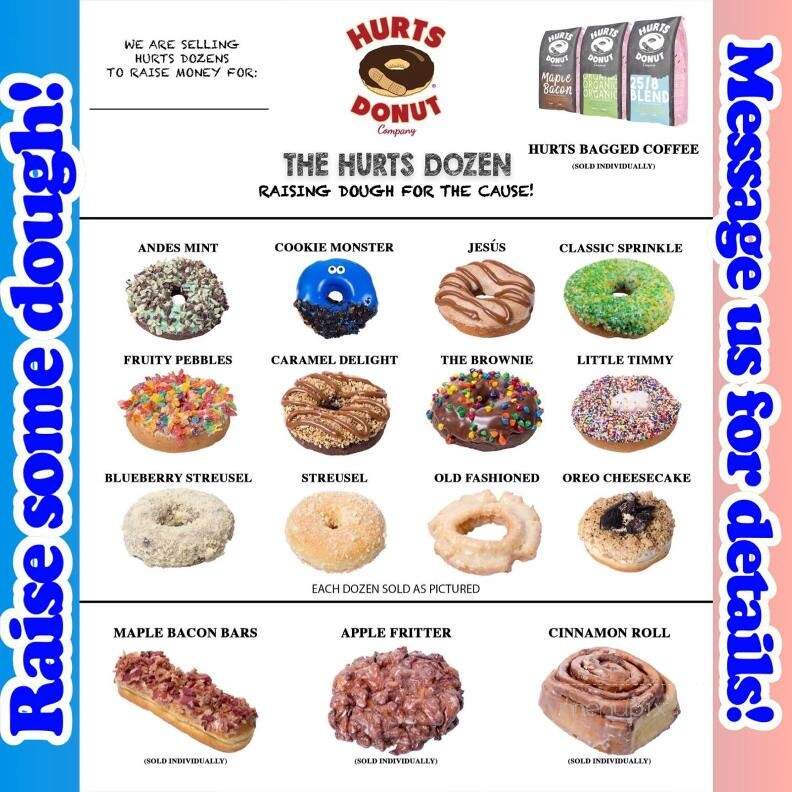Hurts donuts menu hotsell