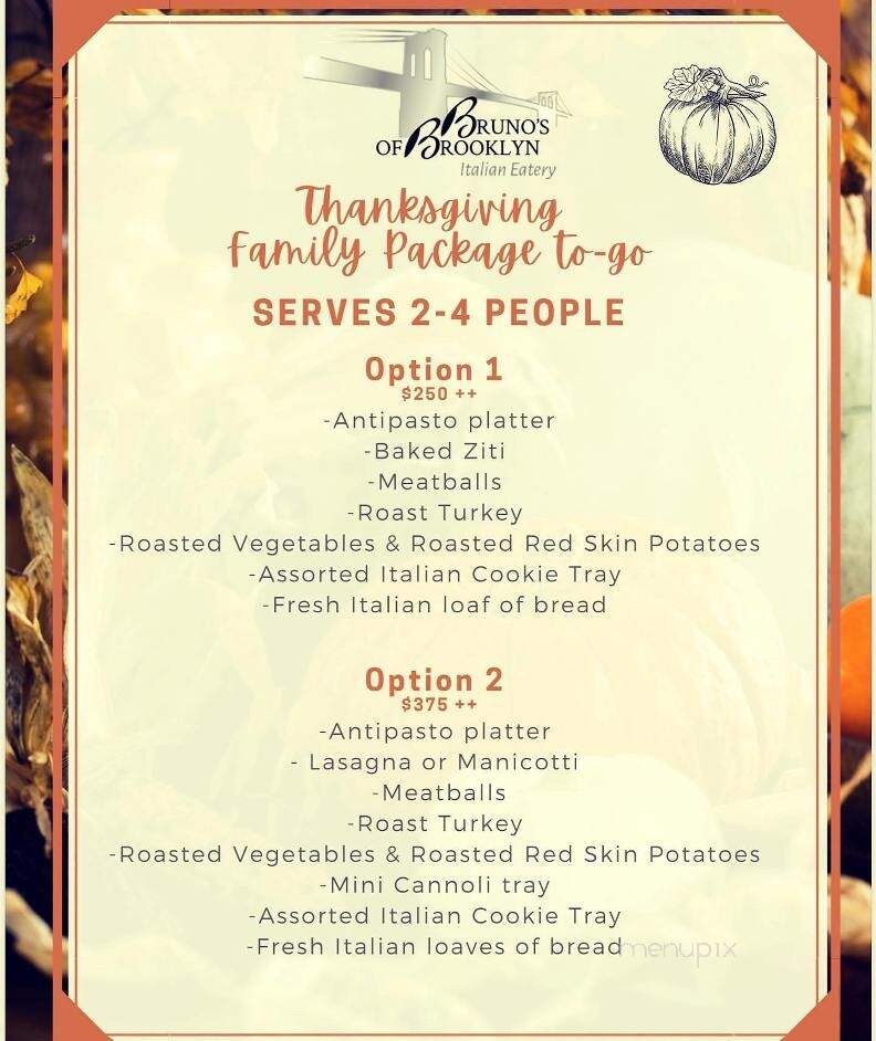 Bruno's of Brooklyn - Fort Myers, FL menu_pic