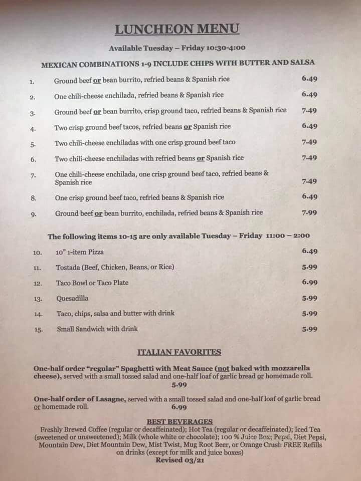 Mex-Itali Restaurant - West Portsmouth, OH menu_pic