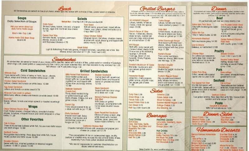 Nancy's Airport Cafe - Willows, CA menu_pic