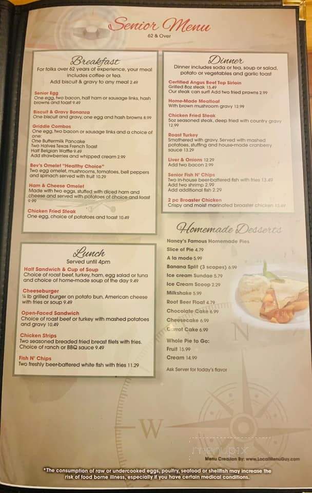 Nancy's Airport Cafe - Willows, CA menu_pic