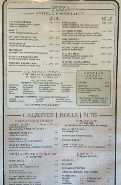 Angela's Pizza & Restaurant - Charlotte, NC menu_pic