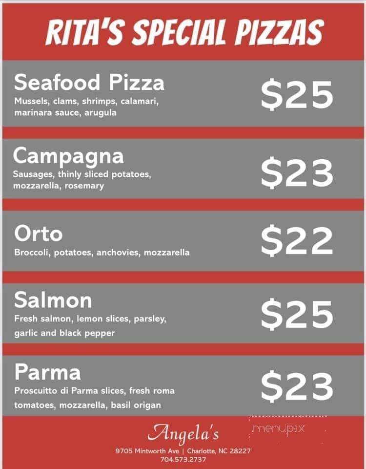 Angela's Pizza & Restaurant - Charlotte, NC menu_pic