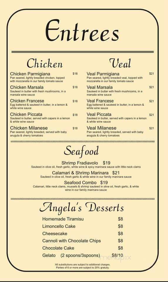 Angela's Pizza & Restaurant - Charlotte, NC menu_pic
