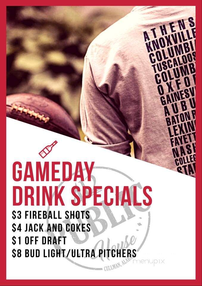 412 Public House - Cullman, AL menu_pic