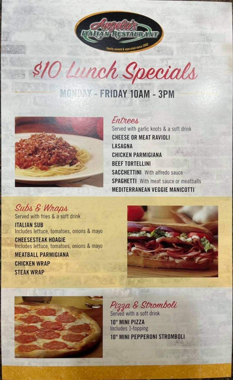 Angela's Italian Restaurant - Spotsylvania, VA menu_pic