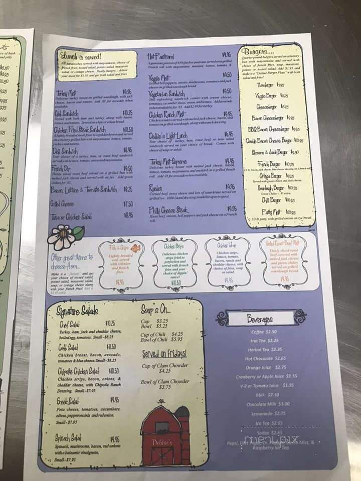 Debbie's Restaurant - Paradise, CA menu_pic