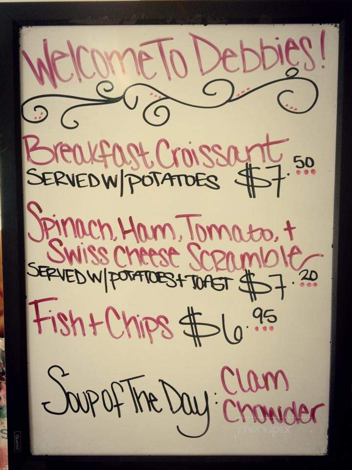 Debbie's Restaurant - Paradise, CA menu_pic