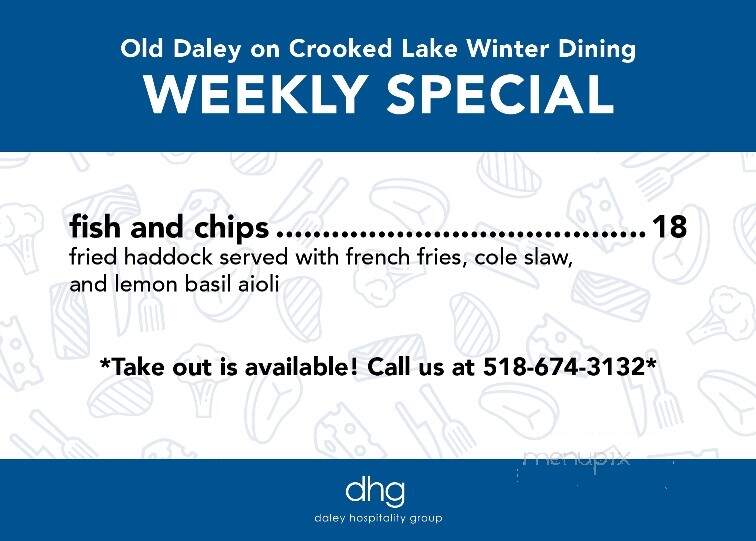 Old Daley Inn on Crooked Lake - Averill Park, NY menu_pic