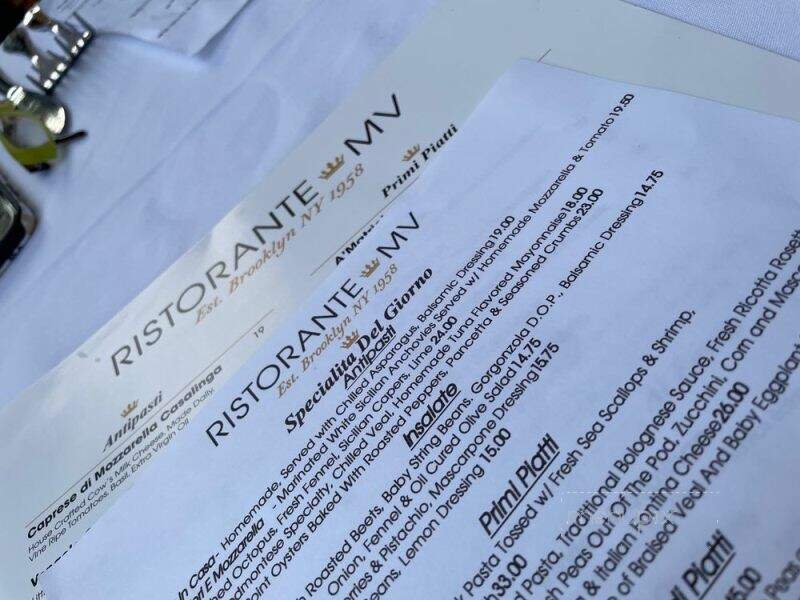 Ristorante MV - Bernardsville, NJ menu_pic