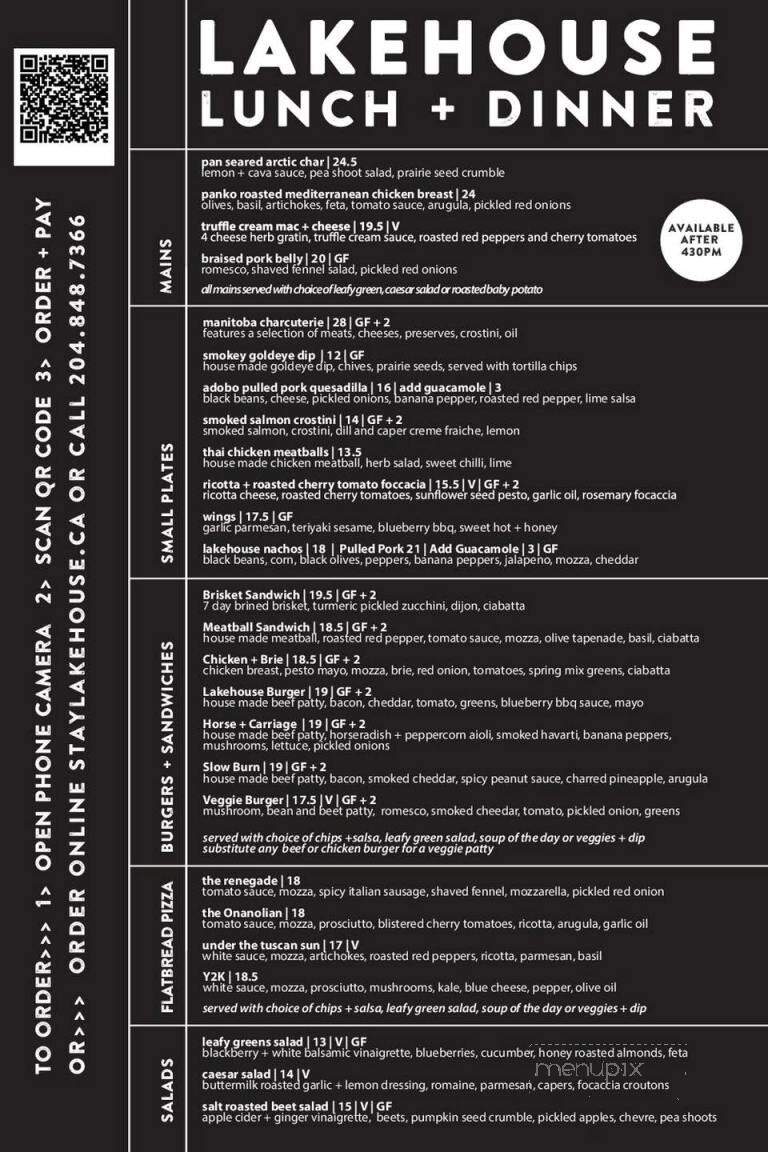 Lakehouse - Wasagaming, MB menu_pic