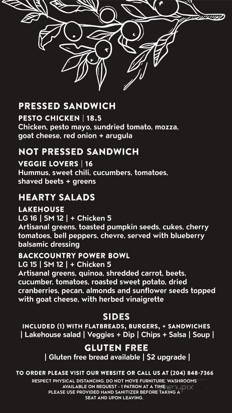 Lakehouse - Wasagaming, MB menu_pic