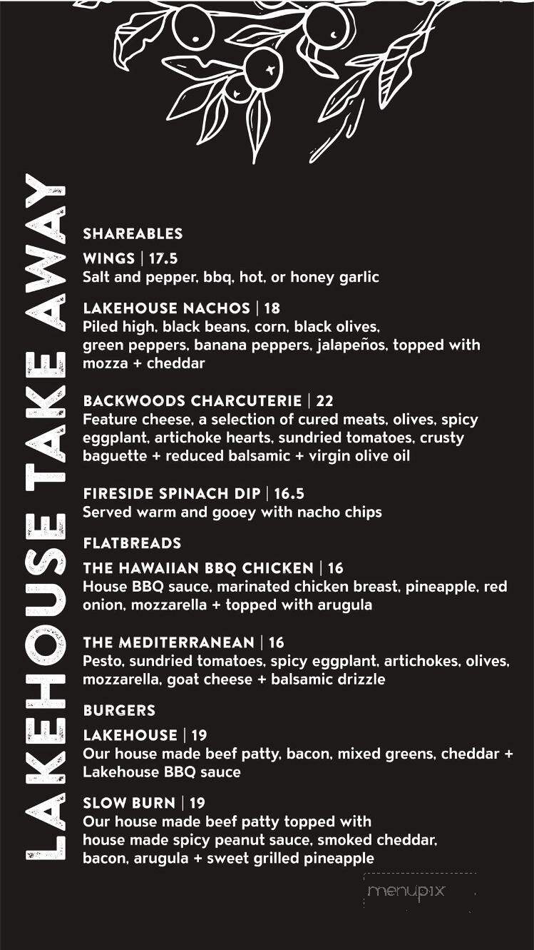 Lakehouse - Wasagaming, MB menu_pic