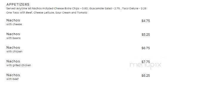 La Cocina Mexican Restaurant - Roxboro, NC menu_pic