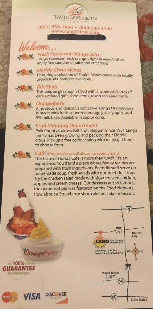 Taste Of Florida At Lang's - Haines City, FL menu_pic
