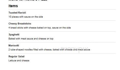 Roma's Pizza - Gillespie, IL menu_pic