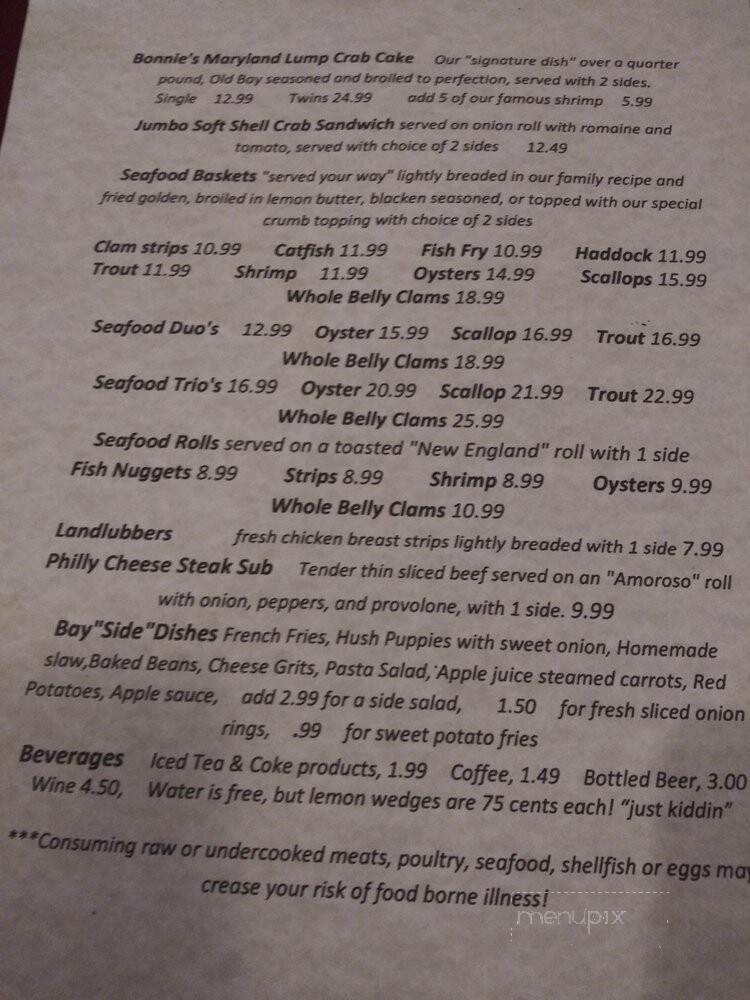 Whales Tale Fish House - Mount Dora, FL menu_pic
