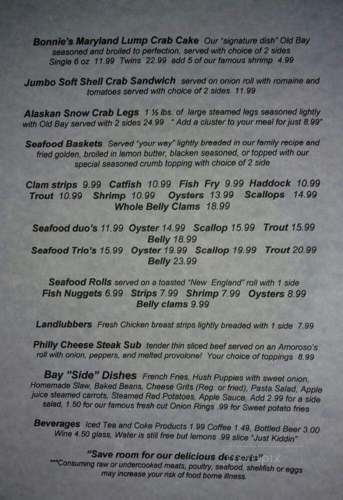 Whales Tale Fish House - Mount Dora, FL menu_pic
