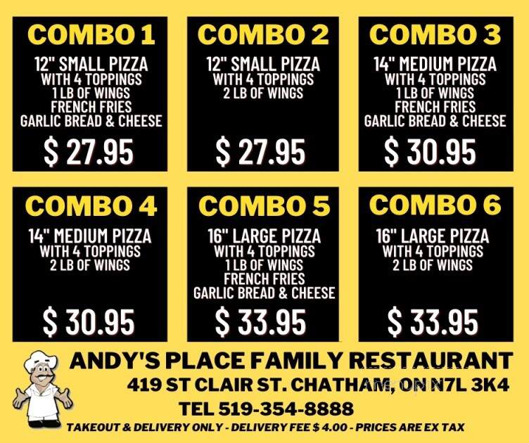 Andy's Place - Chatham-Kent, ON menu_pic