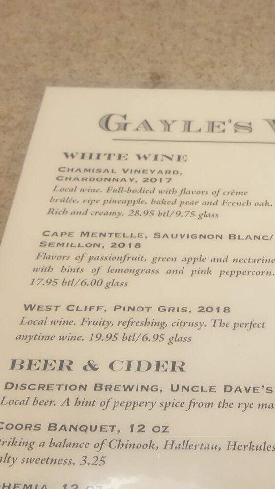 Gayle's Bakery & Rosticceria - Capitola, CA menu_pic