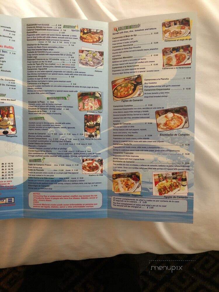 Mariscos La Playa - Santa Fe, NM menu_pic
