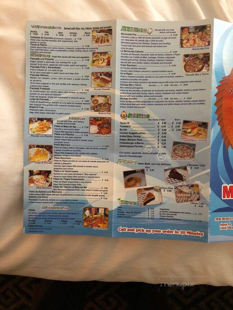 Mariscos La Playa - Santa Fe, NM menu_pic