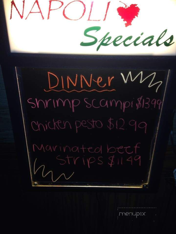 Napoli Italian Restaurant - Monroe, NC menu_pic