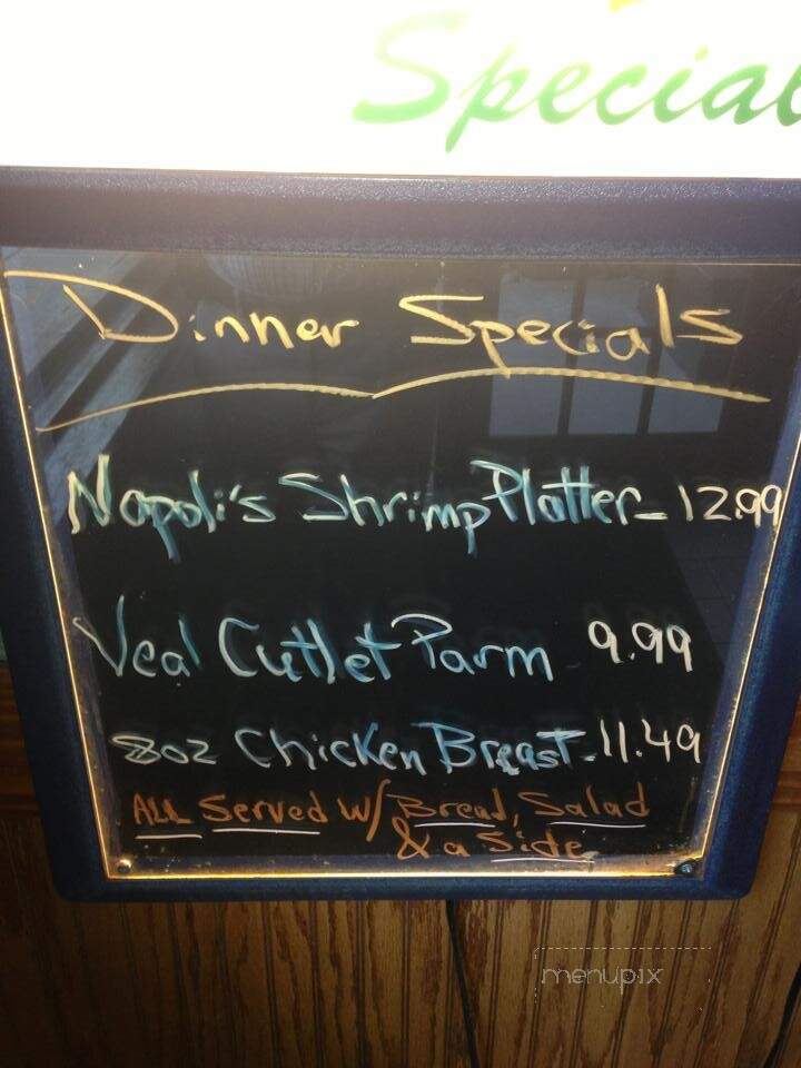 Napoli Italian Restaurant - Monroe, NC menu_pic