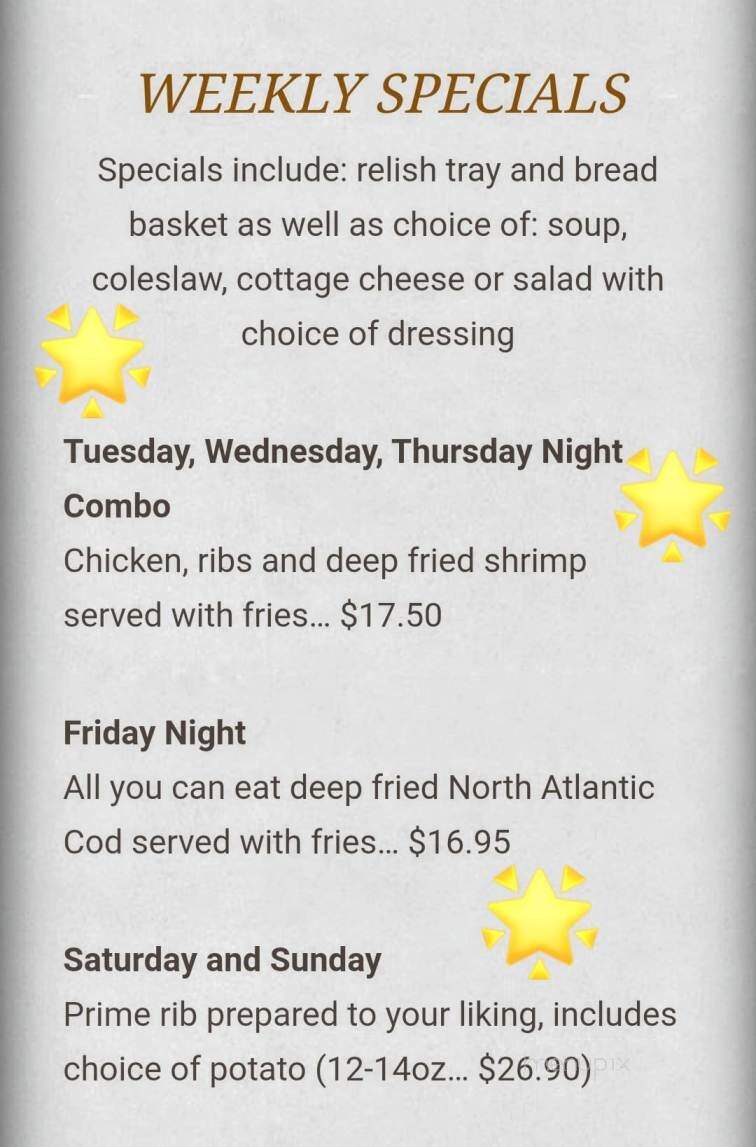 Ranchero Supper Club - Webster, MN menu_pic