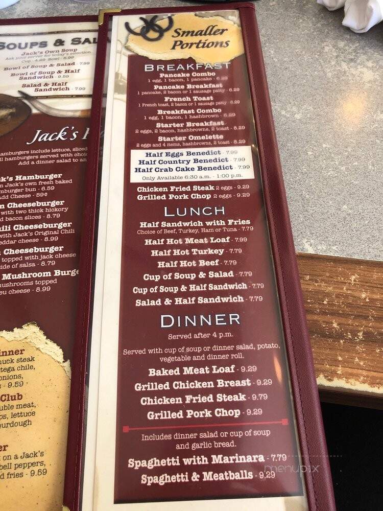 Jack's Restaurant - Bishop, CA menu_pic