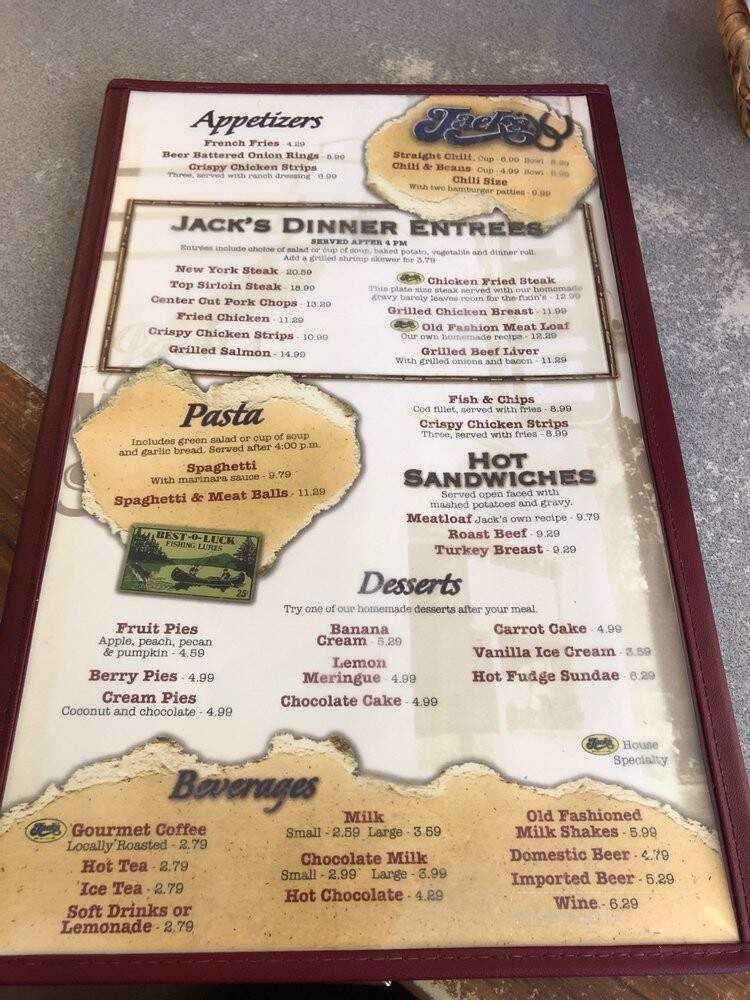 Jack's Restaurant - Bishop, CA menu_pic