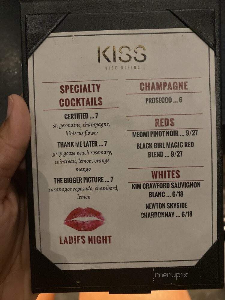 Kiss - Houston, TX menu_pic
