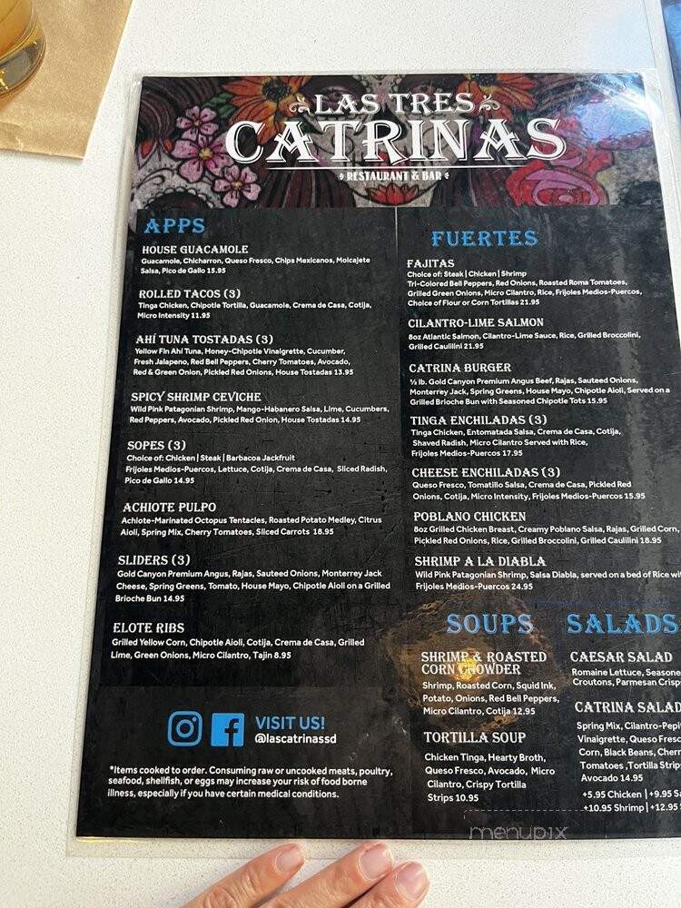 Las Tres Catrinas - Chula Vista, CA menu_pic